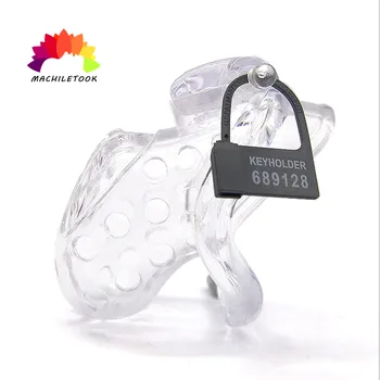 

New Air 1 Super Breathable Male Chastity Cage with Electric Shock Device and Multiple Locks 4 Penis Ring Sex Toy for Men Pa Lock
