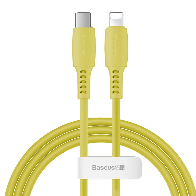 Baseus PD USB кабель для iPhone USB C для быстрой зарядки Lightning Кабель 18 Вт USB зарядное устройство кабель для iPhone 11 XR X Max шнур для передачи данных - Цвет: Yellow PD Cable