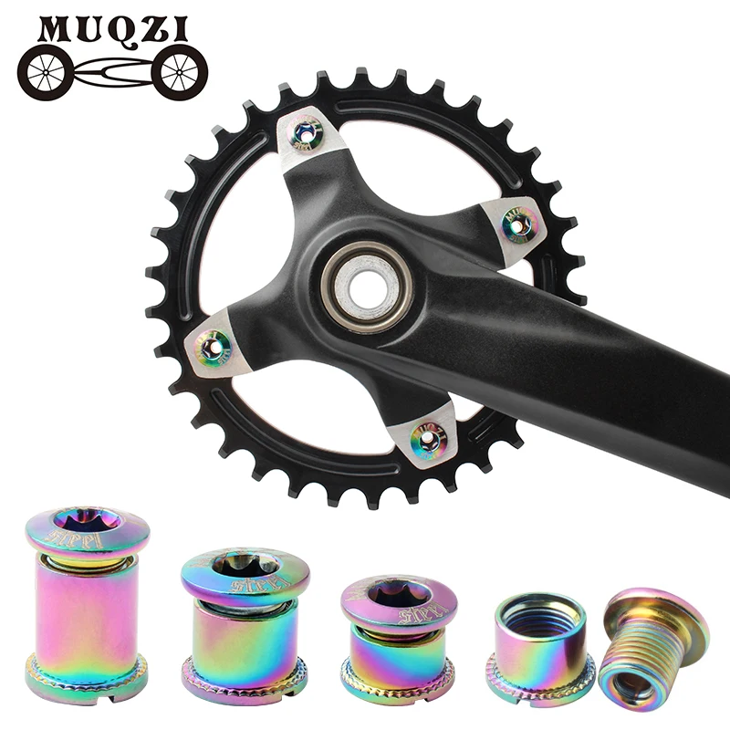 MUQZI Bicycle Chainring Screw Chain Wheel Fixed Bolt Single Double