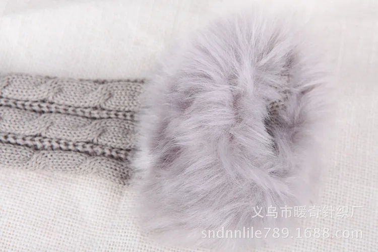 Hot Selling Gloves Korean-style Winter Warm Yarn Cuff Knitted Yarn Warm Long Arm-Style Long Gloves