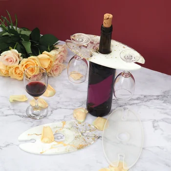 

Wine Rack Epoxy Resin Silicone Mold DIY Irregular Red Wine Shelf Cup Pad Molds UV Resin Home Decoratin Wine Glass Coaster