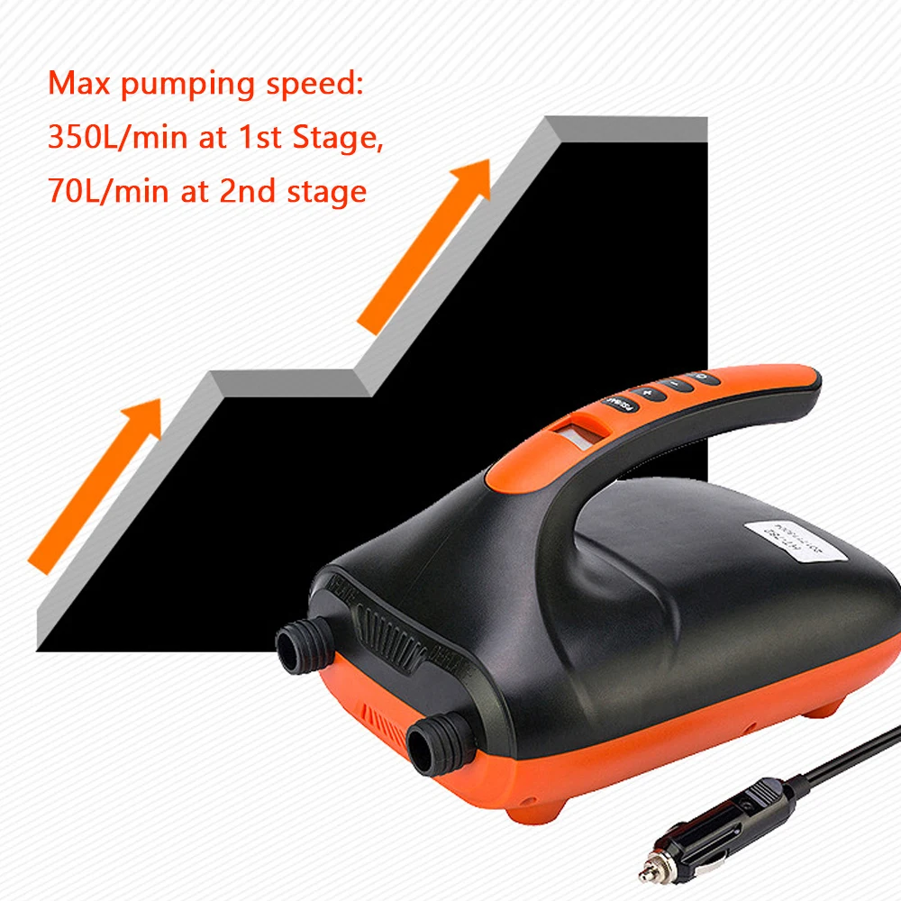 Автомобильный каяк электрический воздушный насос Интеллектуальный высокоскоростной надувной насос для наружного весла SUP Max 16/20 PSI лодка аксессуары морской