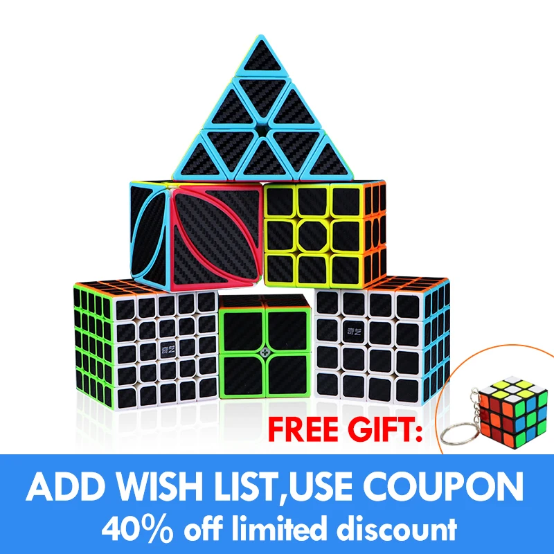 Maomaoyu Speed Cube Set 2x2+3x3x3+Pyraminx+Megaminx+Skewb 5 Pack Puzzle Twist Magic Cube sans Autocollant Cube de Vitesse Magique Cadeau de Vacances pour Enfants Adultes 