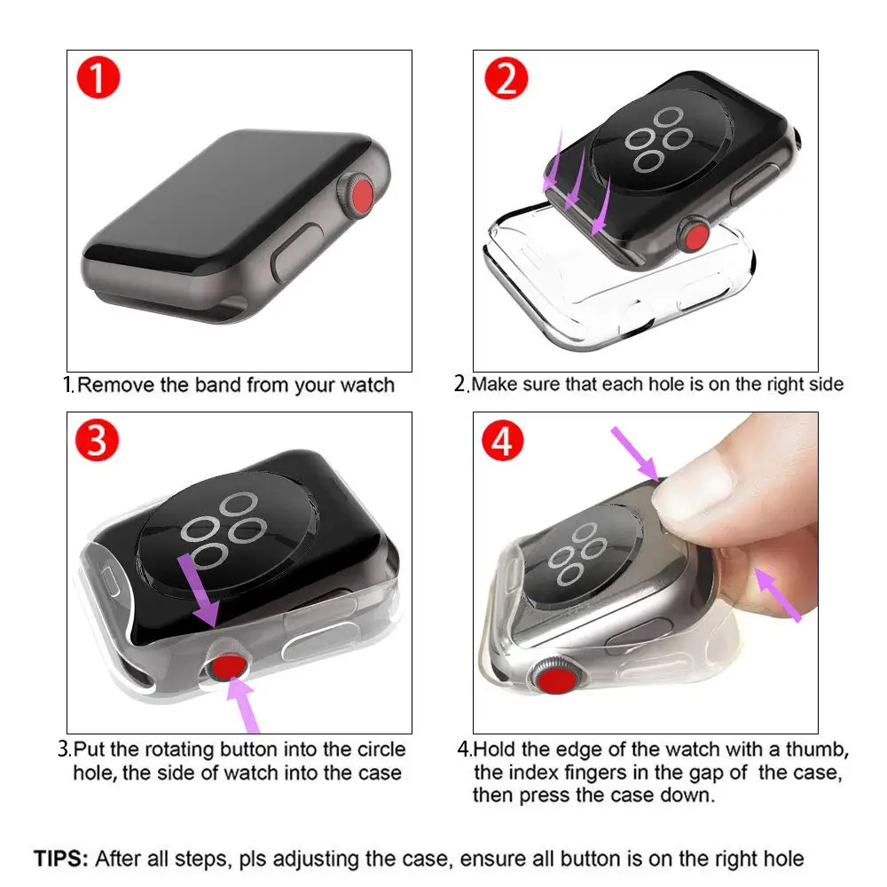 Apple Watch Band Strap with Screen Protector Case