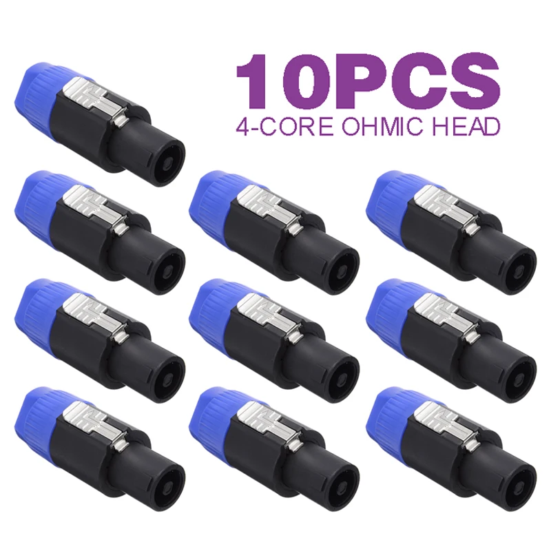

4Pin Professional Speaker Connector Male Audio Plug 4 Pin Male Jack Socket Panel Speaker Plug Wire Connectors