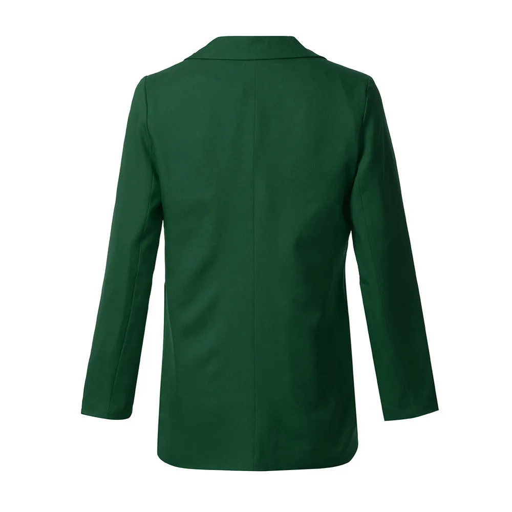 Офисные женские куртки с длинным рукавом OL приталенные деловые однотонные пальто модные кардиганы с отложным воротником Блейзер# Y3
