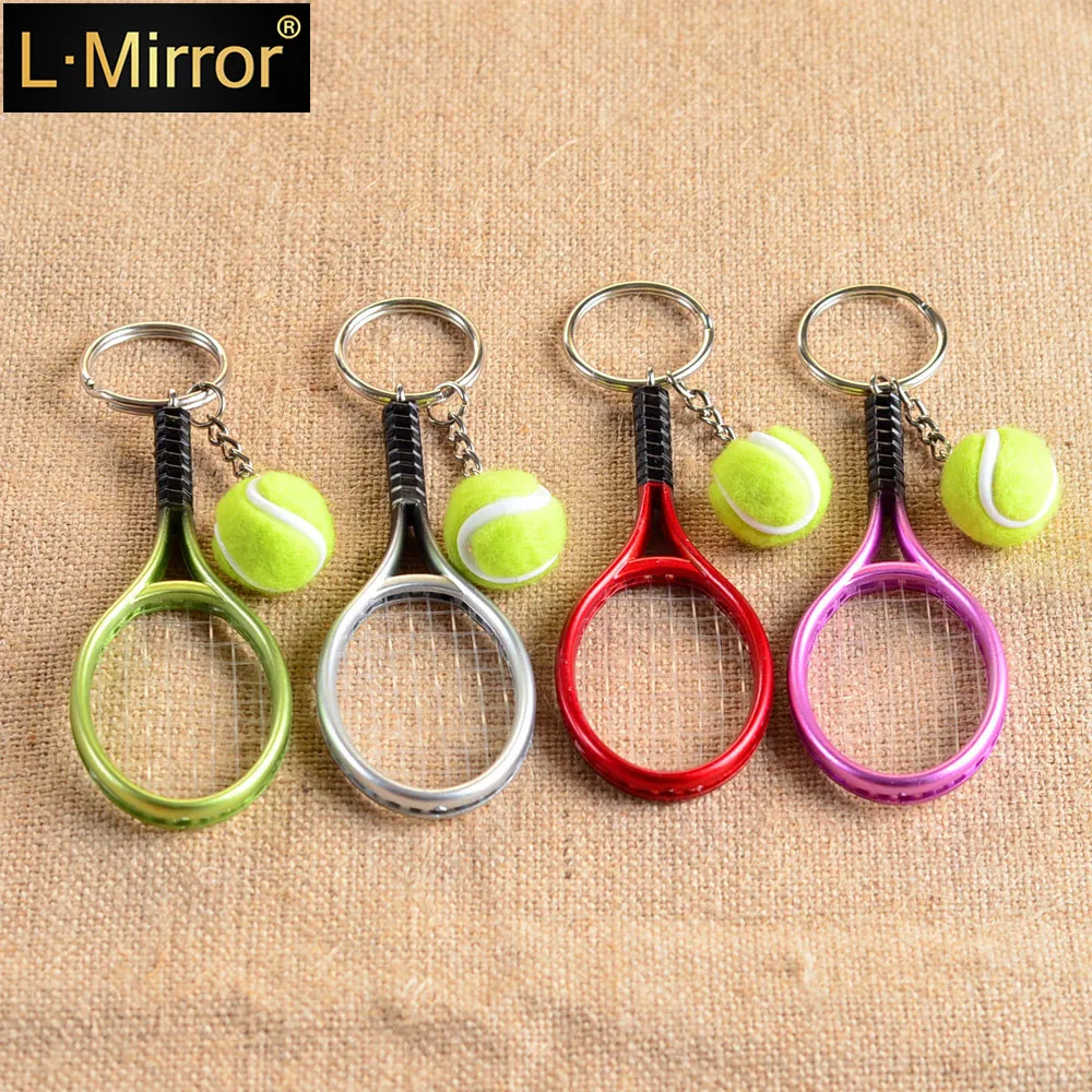 New Keyring Mini Tennis Racket Pendant Keychain Key Accessory Perfect Gifts