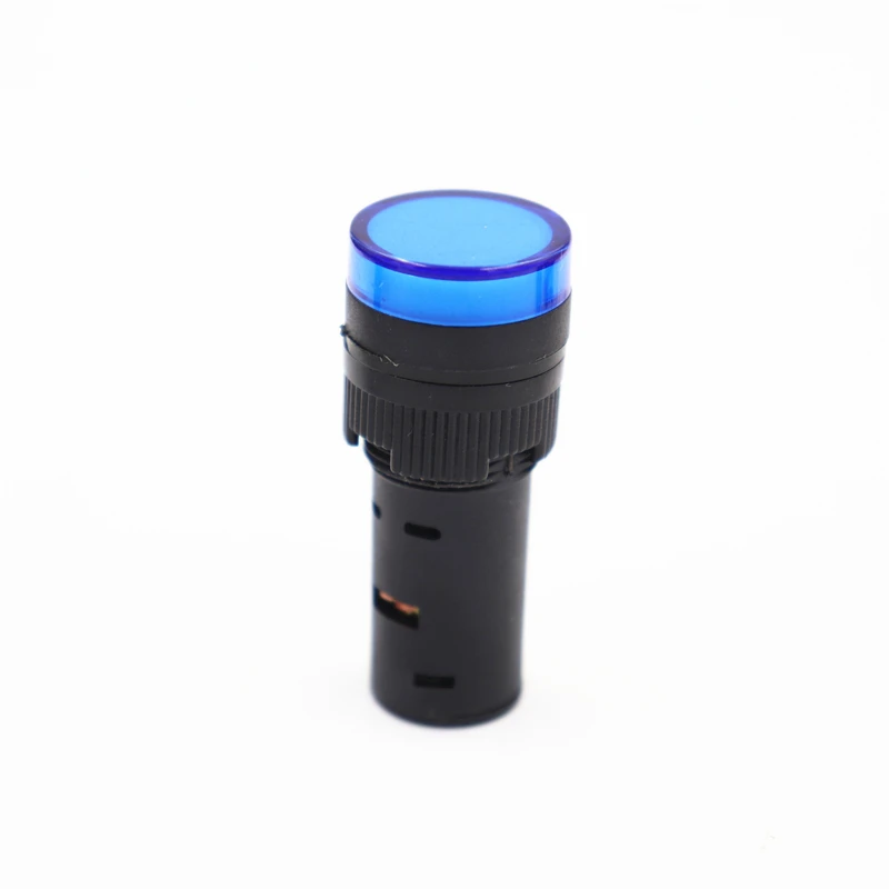 5 шт. 16 мм панельный сигнальный индикатор питания, светильник-пилот, переменный ток, постоянный ток, 12 В, 24 В, AD16, маяк, светильник, светодиодный стробоскоп, светильник - Цвет: 12V blue