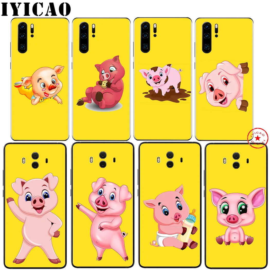 IYICAO Cuteye pig желтый мягкий чехол для huawei P30 P20 P10 P9 P8 Lite Pro P Samrt Z Plus 2019 2018 2017 2016 2015