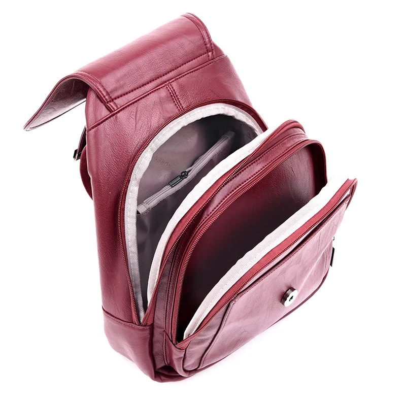  atinfor Brand Anti Theft Women Leather Backpacks Purse Vintage Female Shoulder Bag Travel Small Bac - 32996357208