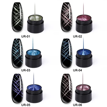 

UR SUGAR Spider Drawing Nail Gel Metallic Wire Lacquers Painting Gel Nail Mirror Effect Pulling Line Nails Art Gel Polish