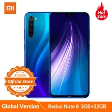 Мобильный телефон Xiaomi Redmi Note 8 с глобальной версией, 3 ГБ, 32 ГБ, Смартфон Snapdragon 665, 48мп, четырехъядерный дисплей 4000 мАч, дисплей FHD 6,3 дюйма