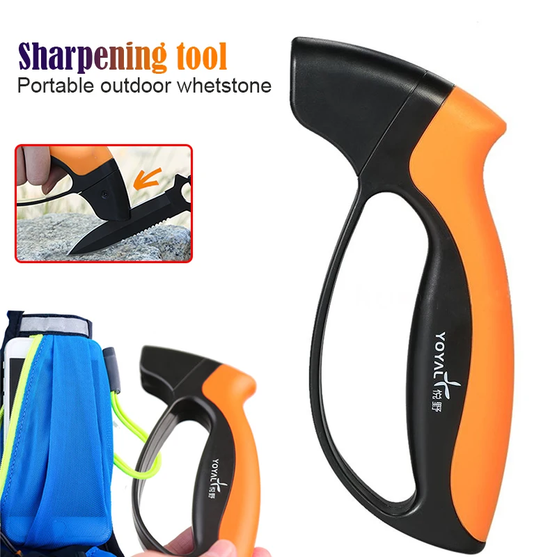 

Knife Sharpener Grindstone Orange Black Carbide Travel Kitchen Tools Sharpening Tool Efficient Sharpeners Grinding Stones