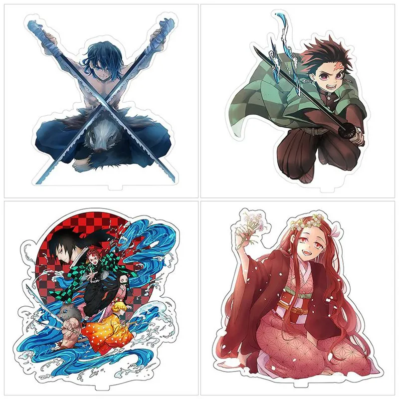 

Demon Slayer Kimetsu No Yaiba Tanjirou Nezuko Acrylic Stand Figure Model Double-side Plate Holder Cake Topper Anime