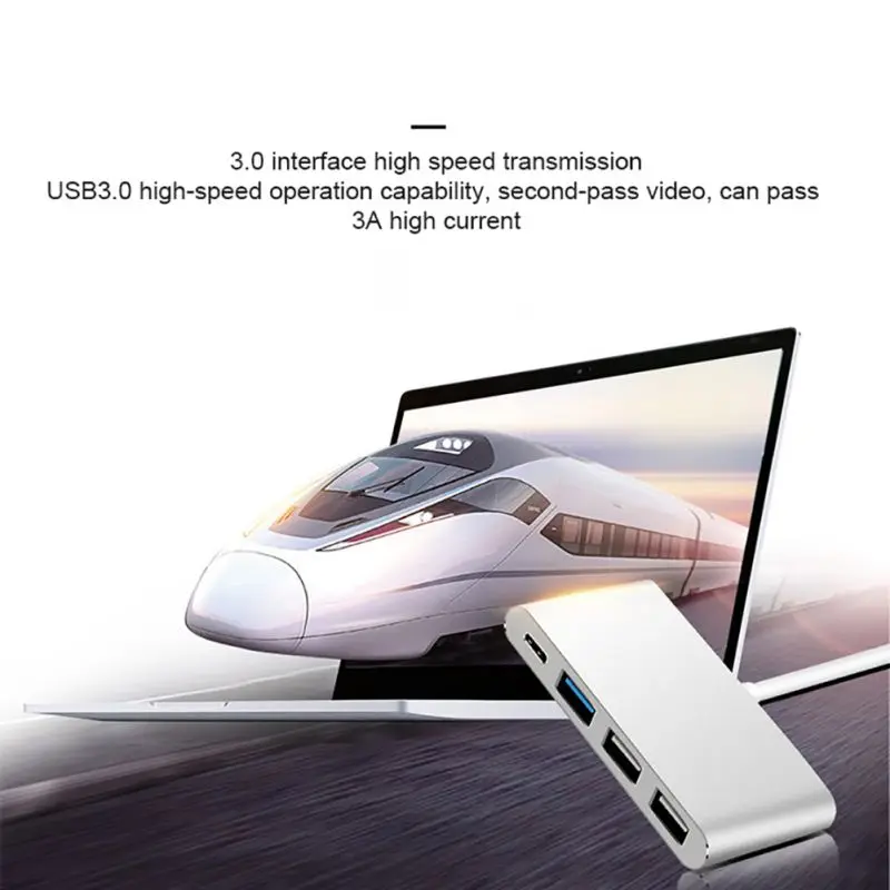 USB C концентратор 4 в 1 type-C к USB3.0 адаптер многопортовый OTG функция металлический корпус концентратор