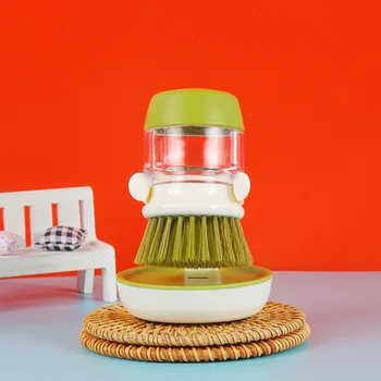 

Kitchen Cleaning Brush, Automatic Liquid Filling, Dishwashing, Soap Liquid, Pot, Dish, Tableware, Brush Straw Cleaning Brush