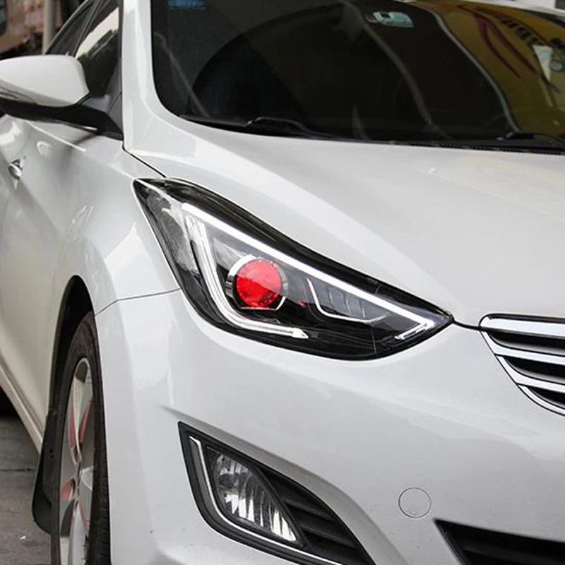 Новый Стиль фар для 2012 2016 Hyundai Elantra светодиодный головной светильник дьявол глаза