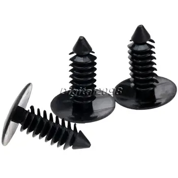 

Yetaha 50pcs 8mm Hole Door Rivet Push Clip Lined Cover Barbs for GM Ford Chrysler Nylon Car Fender Bumper Shield Retainer Rivet