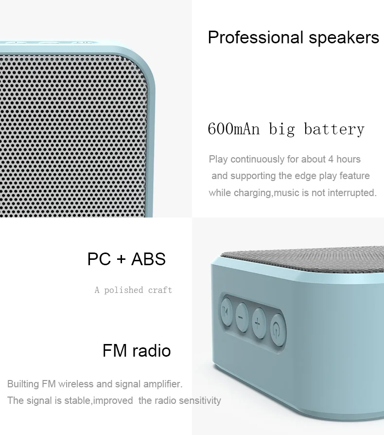 Bluetooth динамик s Портативная колонка с сабвуфером Мини HD HiFi Звук Музыкальный динамик для дома ладони Размер поддержка громкоговоритель TF