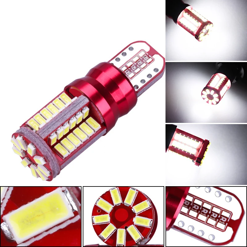 5 шт. Canbus T10 57 SMD 3014 W5W 194 168 чипы светодиодный Клин светильник лампы для лампа для салона автомобиля Парковка боковой светильник s 6000K 12V