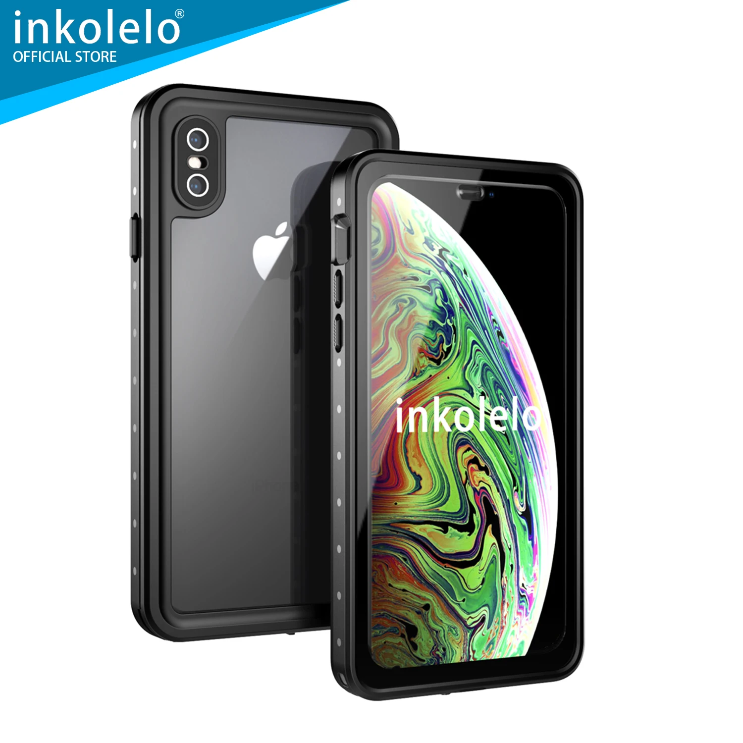 

Inkolelo Waterproof Case For iPhone Xs Max Swimming Underwater Diving Full Sealed Cover Dirt-resistant Anti-knock Phone Case