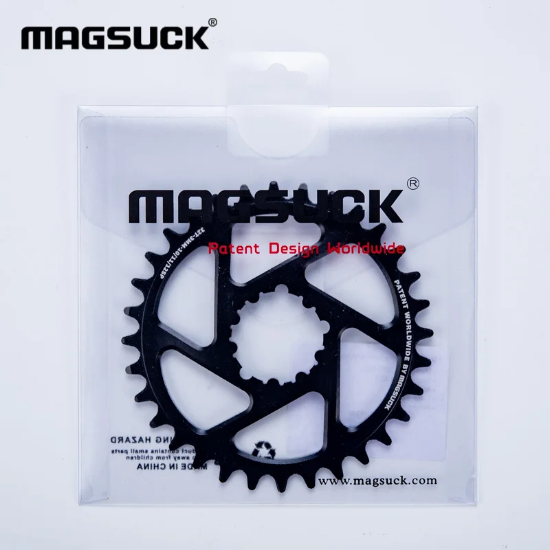 MagSuck велосипед одинарная передняя звезда 3 мм офсетная велосипедная узкая широкая зубчатая цепь для GXP система Crankset горная велосипедная передняя звезда - Цвет: 32T Black
