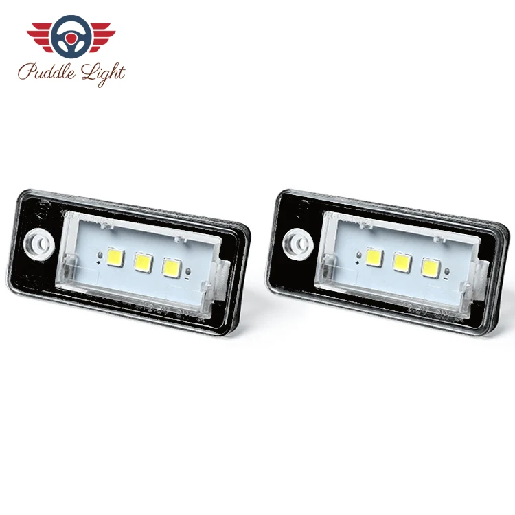 2 шт. для Audi номерного знака светильник 12V White3SMD 5050 Светодиодный фонарь освещения номерного знака для audi A3 S3 A4 S4 B6 B7 A6 C6 S6 A8 S8 RS4 RS6 Q7
