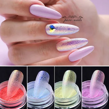 

Ice Aurora Gold Sliver Mirror Nail Powder Glitter Shimmer Bubble Nails Soap Foam Dust Nail Art Decorations DIY Dip Nails