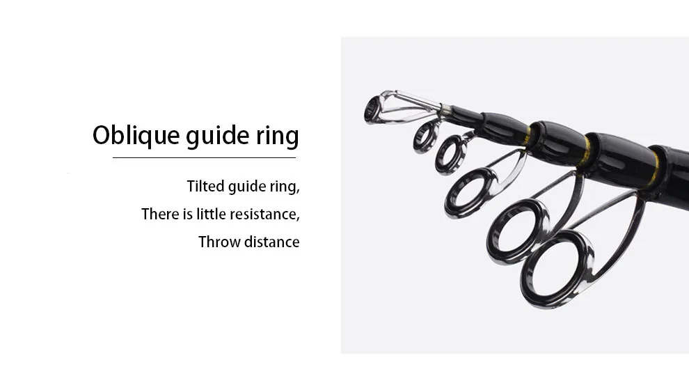 Short section carbon road Aachen long shot sea flame1.8m-2.7m MH fishing rod