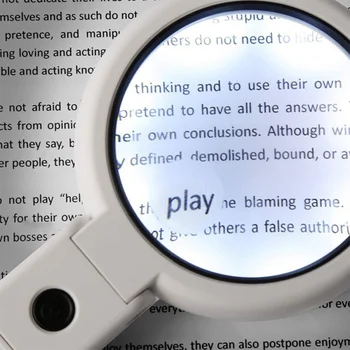 

Folding Lamp Lupa Loupe Magnifier Reading Portable Handheld Illuminated Magnifying Glass With 8 LED Lights for Newspaper