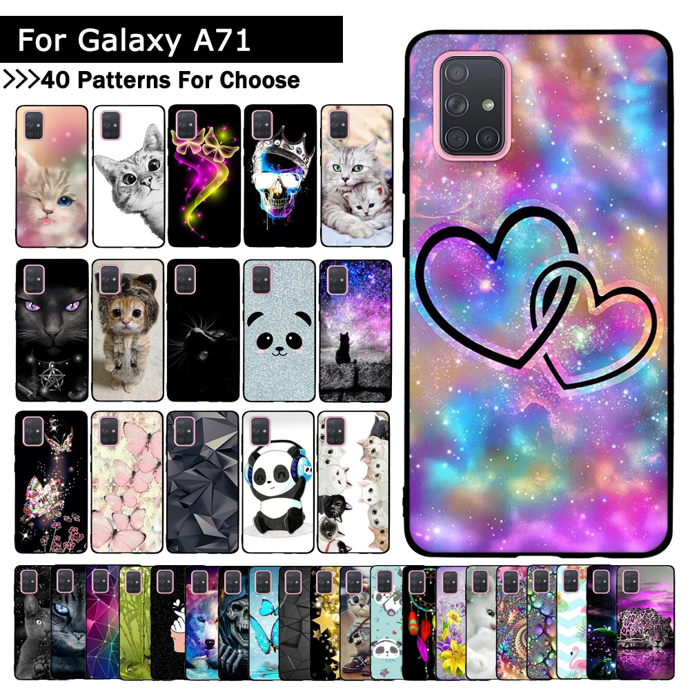 Чехол для Samsung A71 новинка 2019 модная мягкая задняя крышка телефона из ТПУ Galaxy