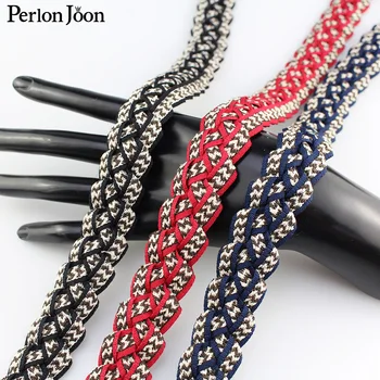 

14 yards handmade colorful webbing jacquard ribbon woven lace decorative braid for headdress clothing sewing accessories ZD036