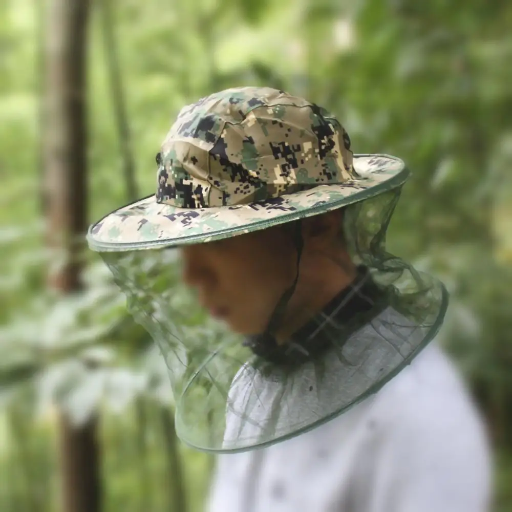 

Outdoor Survival Anti Mosquito Bug Bee Insect Mesh Hat Head Face Net For Fishing Hunting Hiking Walking Protector Equipment