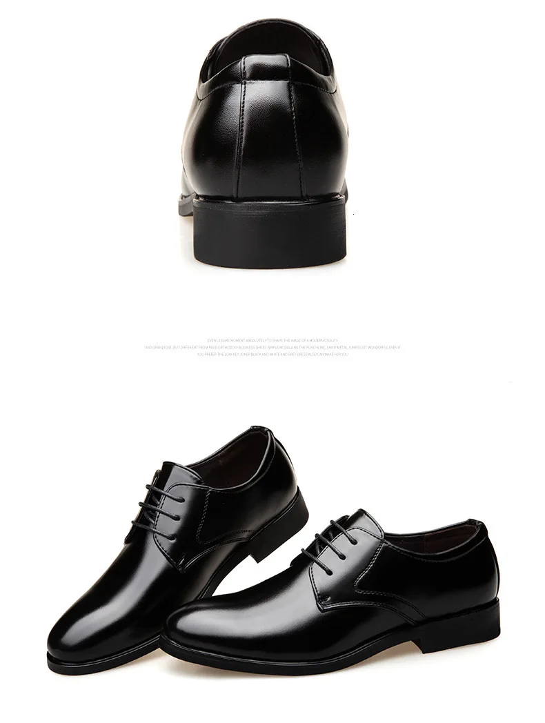 New Fashion Business Dress Men Shoes Classic Leather Men'S Suits Shoes Fashion Lace-up Dress Shoes Men Oxfords