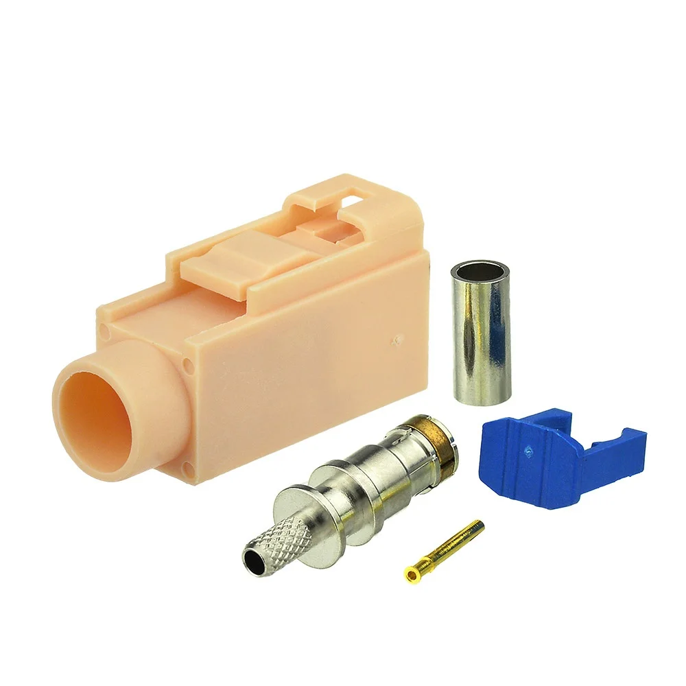 Коаксиальный соединитель Superbat Fakra Code I бежевый/1001 Crimp Jack RF для Bluetooth кабеля RG316 RG174
