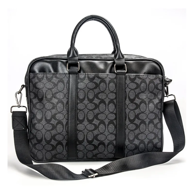 

Ygdb Brand Men Handbag Business PVC Black Briefcase Laptop Messenger Bag Male Satchel Shoulder Bags C045