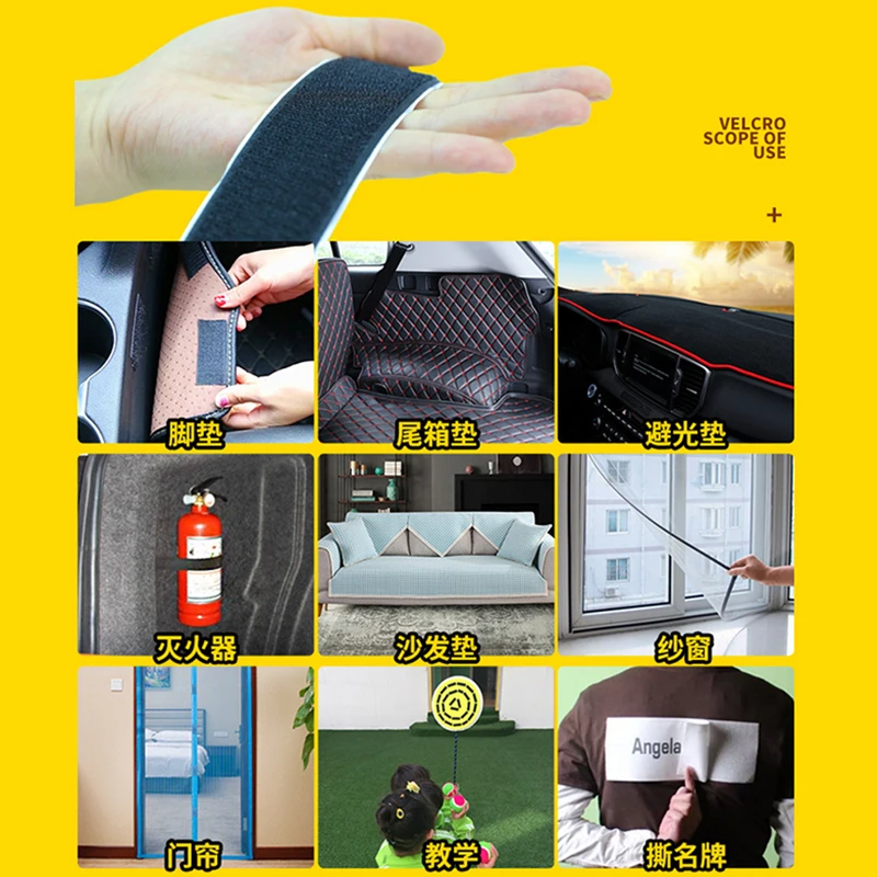 Сильный самоклеющиеся крюк и петля Стикеры липучками с клей для DIY 20 Вт, 30 Вт, 50 мм