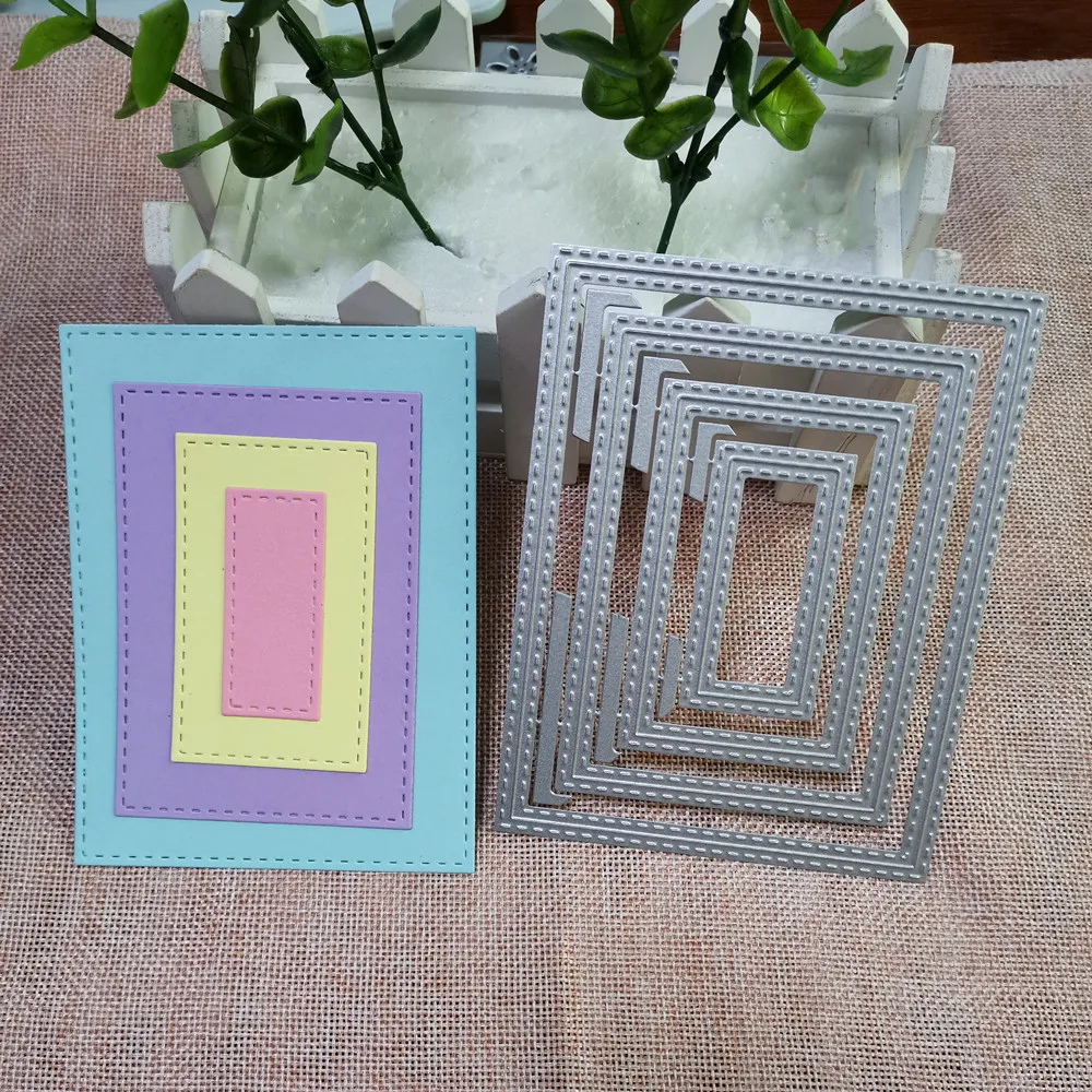 

Rectangle Frame Border New Cutting Dies Stencil Template for Embossing DIY Paper Album Gift Cards Decor Craft Scrapbooking Dies