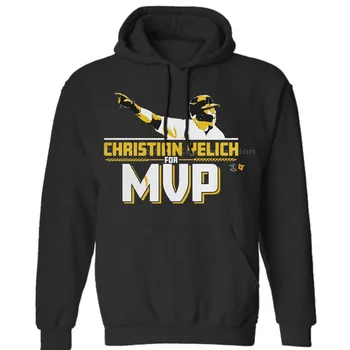

Christian Yelich for MVP Unisex Black Unisex Mens Womens Winter Hoodies Sweatshirts Free Shipping