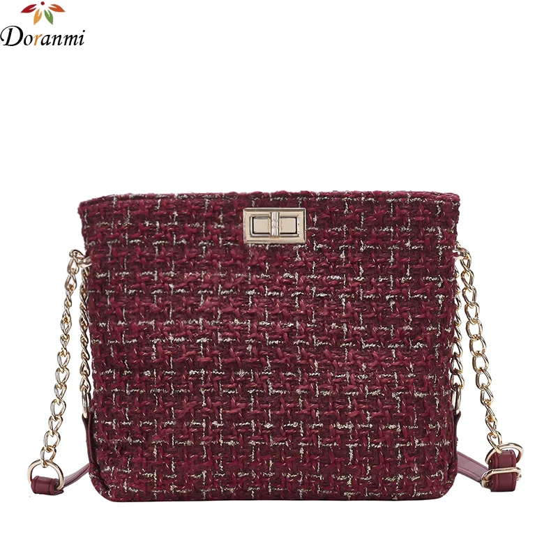 

DORANMI Cloth Handbag Women's Shoulder Bags 2019 Autumn Plaid Totes Bag Female Crossbody Bag Messenger Bolso Mujer DJB930