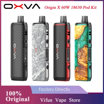 

Original OXVA Origin X 60W 18650 Pod Kit with 3ml Pod Powered By Single 18650 Battery NO Battery Vape kit vs drag x /aegis boost