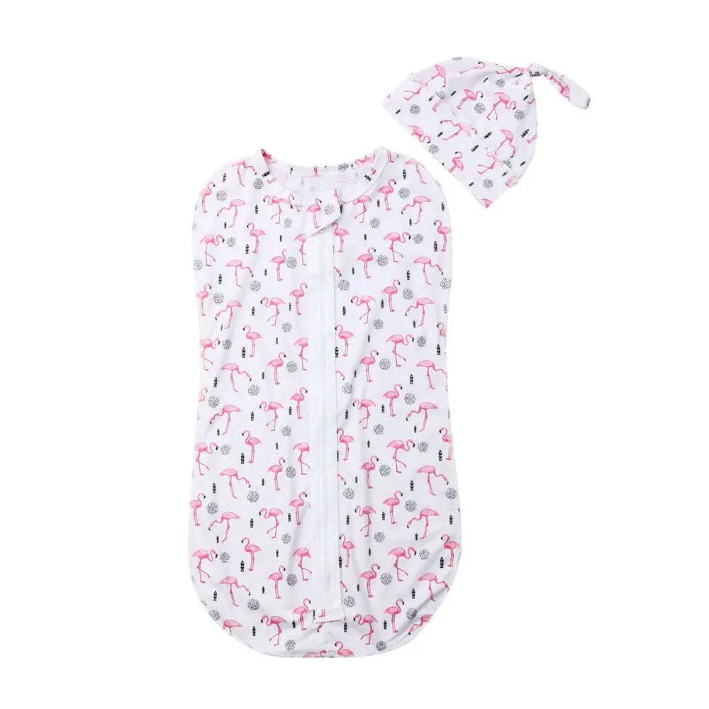Для новорожденных 2 шт. мягкое детское Пеленальное муслиновое одеяло на молнии для завёртывания для пеленания одеяло для сна сумки из хлопка с рисунком - Цвет: Розовый