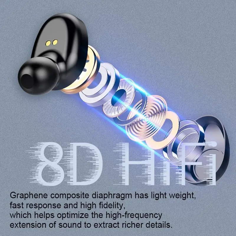 Беспроводные наушники F9 TWS, 1300 мА/ч, мощные, Bluetooth, наушники, стерео, басы, наушники, телефон с микрофоном, регулятор громкости, бытовая электроника
