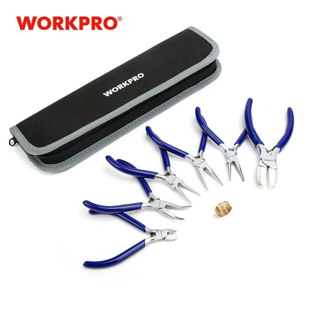 WORKPRO 4-Piece Snap Ring Pliers Set and 3-Piece Small Pliers Tool