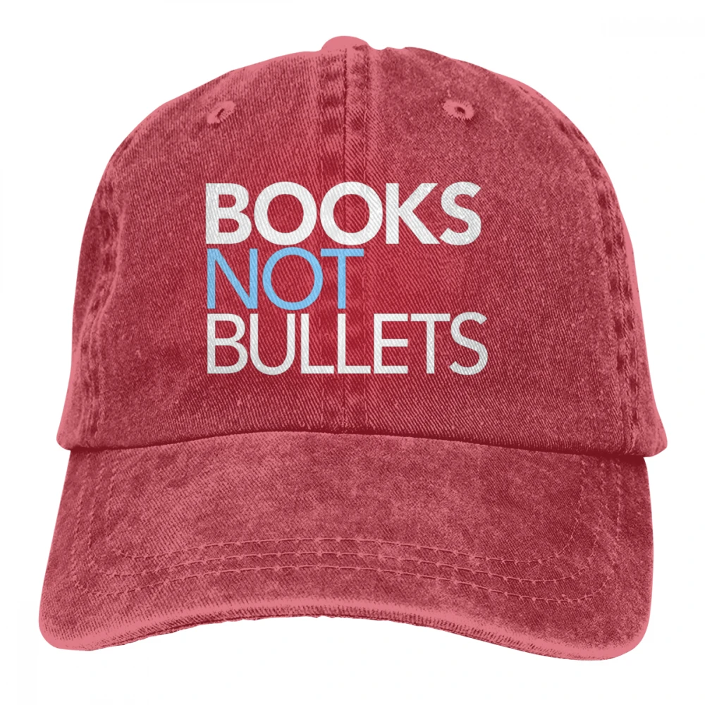 Книги не пули Casquette темно-синий унисекс Мужские Женские джинсовые бейсболка с ремешком кепки Регулируемый Гольф папа шляпа