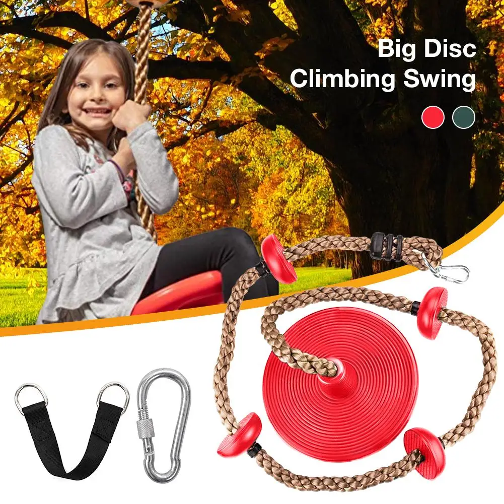 

Outdoor Climbing Rope Disc Swing Physical Training Climbing Rope With Connecting Belt Carabiner Children Game Climing Toys