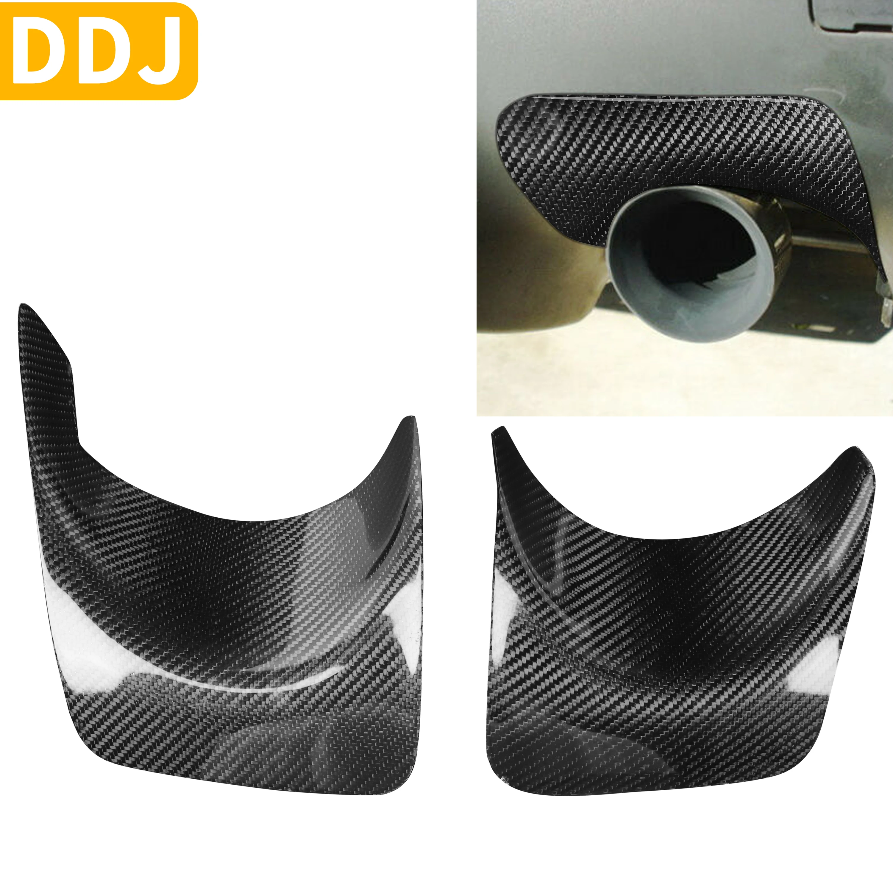 For Mitsubishi Lancer Evolution EVO X MR Carbon Fiber Exhaust Heatshield Envelope Cover Trim Rear Bumper Car Tuning Accessories