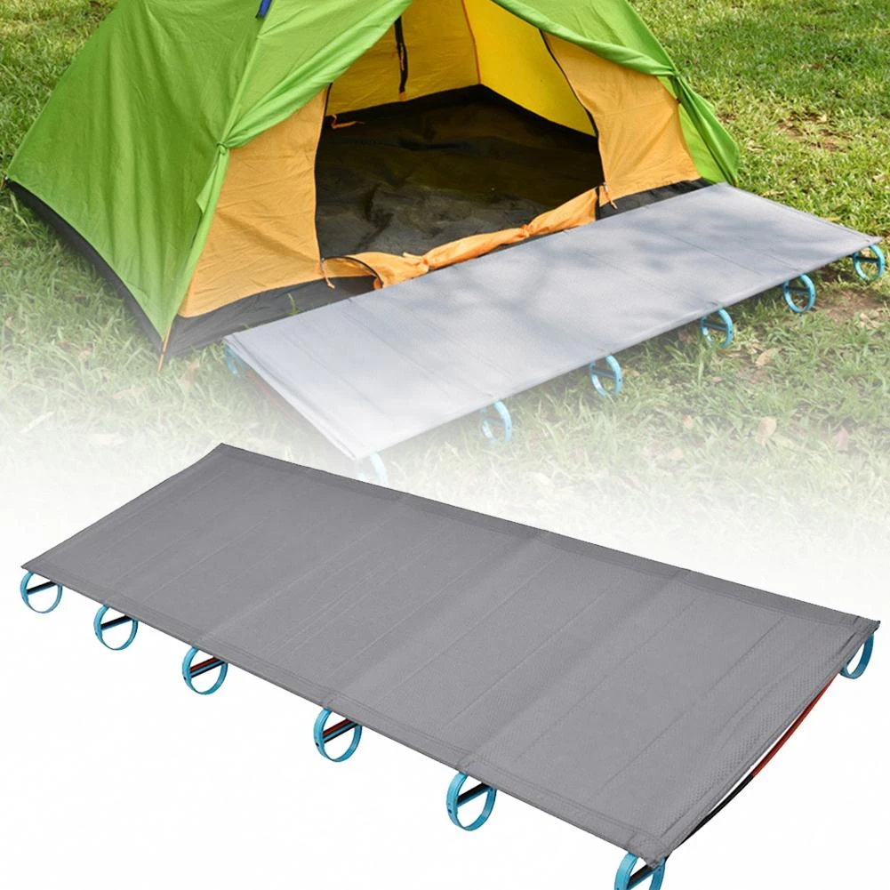 Premedicatie Kinderachtig Verbinding Portable Outdoor Beach Camping Cot Single Person Sleeping Folding Bed  Hiking Aluminum Alloy Simple Rest Folding Bed - Camping Mat - AliExpress