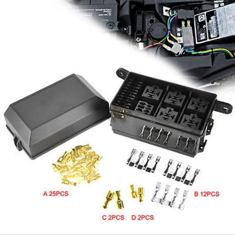 12 Slot Fuse Relay Box For Bosch Style 4 5 Pin Ato Atc Blade
