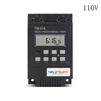 

TM616W Digital Electronic Timer Switch 110/12V 30A 17 Setting Programmable Relay 83XA
